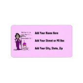 Grim Reaper Birthday Humor Etiket (Voorkant)