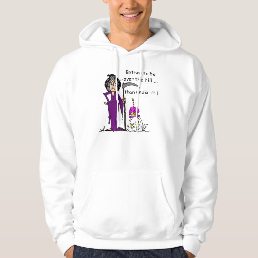 Grim Reaper Birthday Humor Hoodie (Voorkant)