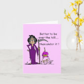 Grim Reaper Birthday Humor Kaart (Gele Bloem)