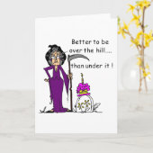 Grim Reaper Birthday Humor Kaart (Gele Bloem)
