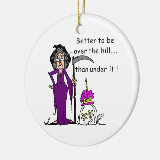 Grim Reaper Birthday Humor Keramisch Ornament (Links)