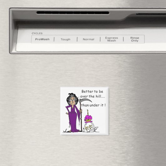 Grim Reaper Birthday Humor Magneet (Insitu (Vaatwasser))