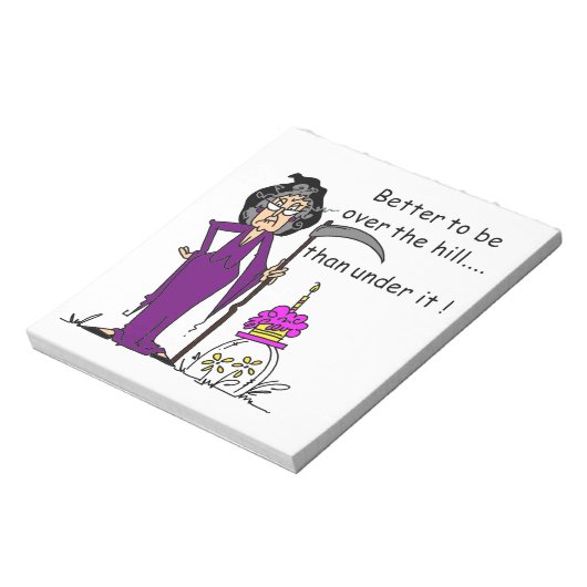 Grim Reaper Birthday Humor Notitieblok (Linkerzijde)