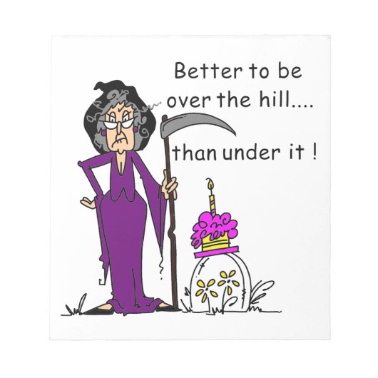 Grim Reaper Birthday Humor Notitieblok (Voorkant)