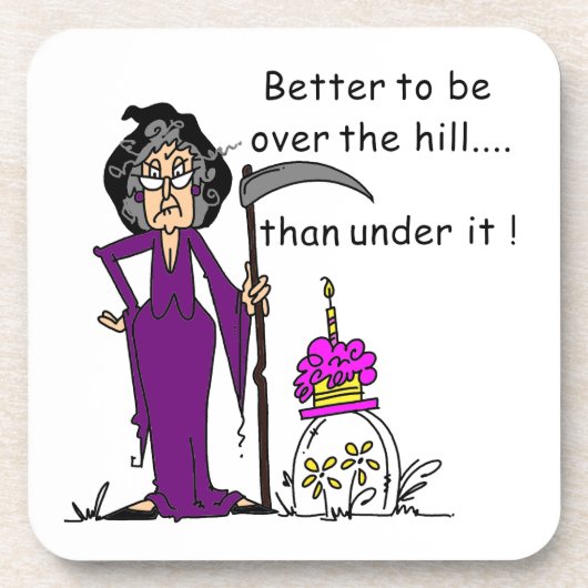 Grim Reaper Birthday Humor Onderzetter (Voorkant)