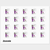 Grim Reaper Birthday Humor Ronde Sticker (Vel)