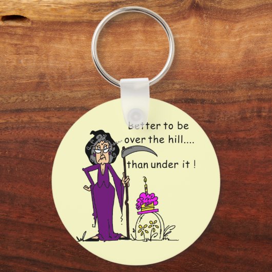 Grim Reaper Birthday Humor Sleutelhanger (Voorkant)