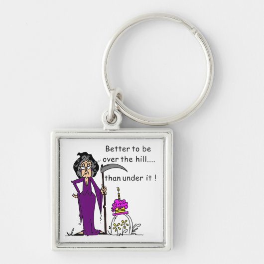 Grim Reaper Birthday Humor Sleutelhanger (Voorkant)