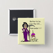 Grim Reaper Birthday Humor Vierkante Button 5,1 Cm (Voorkant /achterkant)