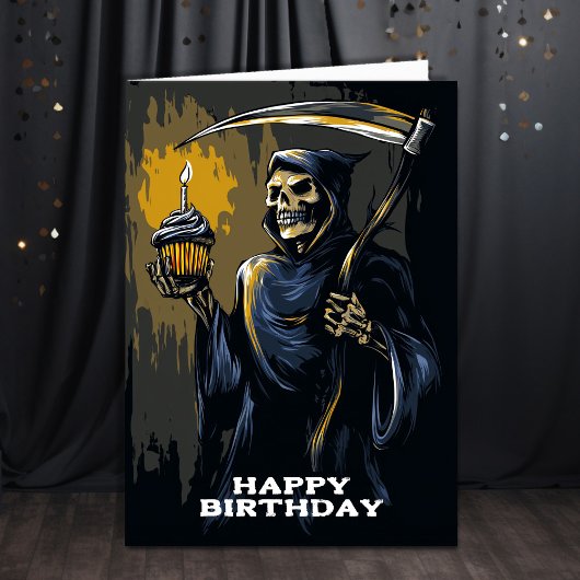 Grim Reaper Birthday Kaart