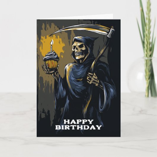 Grim Reaper Birthday Kaart (Voorkant)