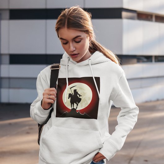 Grim Reaper Blood Moon Gotisch Hoodie