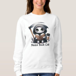 Grim Reaper boekenliefhebber, aangepaste boekenclu Trui