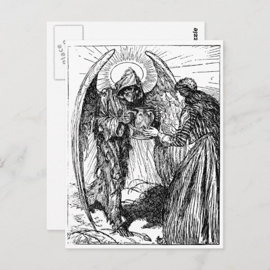 Grim Reaper briefkaart (Voorkant / Achterkant)