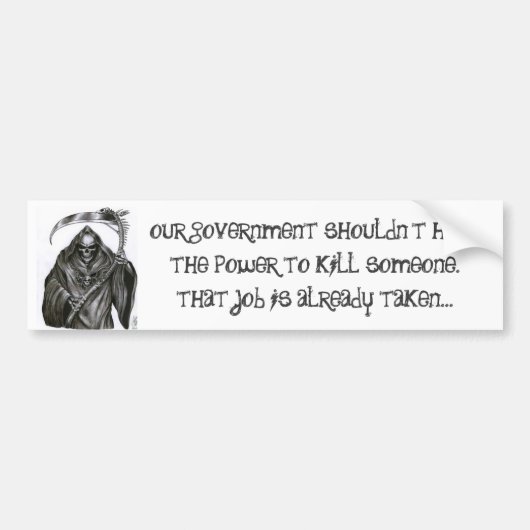 Grim Reaper Bumpersticker (Voorkant)