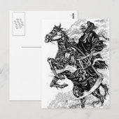 Grim Reaper BW Postcard Briefkaart (Voorkant / Achterkant)
