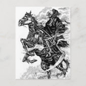 Grim Reaper BW Postcard Briefkaart (Voorkant)
