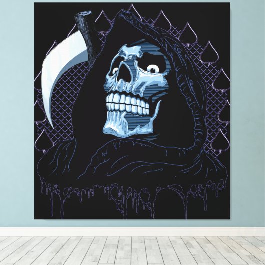 Grim Reaper Canvas Afdruk (Insitu (Houten vloer))