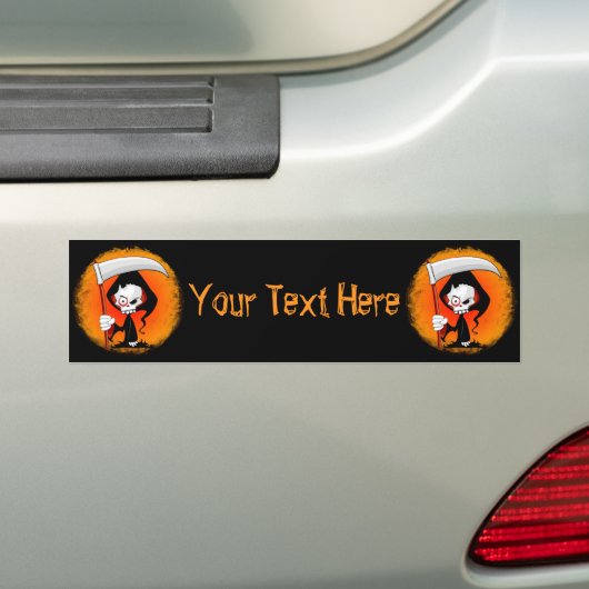 Grim Reaper Cartoon Bumpersticker (Op auto)
