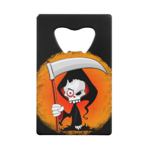 Grim Reaper Cartoon Creditkaart Flessenopener