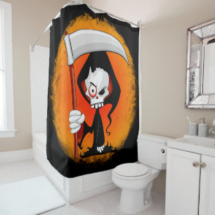 Grim Reaper Cartoon Douchegordijn