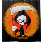 Grim Reaper Cartoon Douchegordijn (Voorkant)