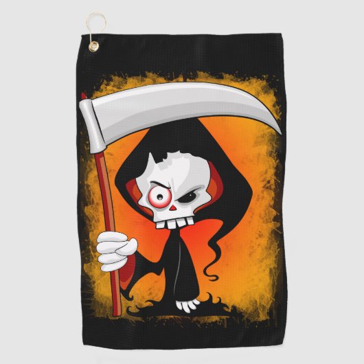 Grim Reaper Cartoon Golfhanddoek (Voorkant)