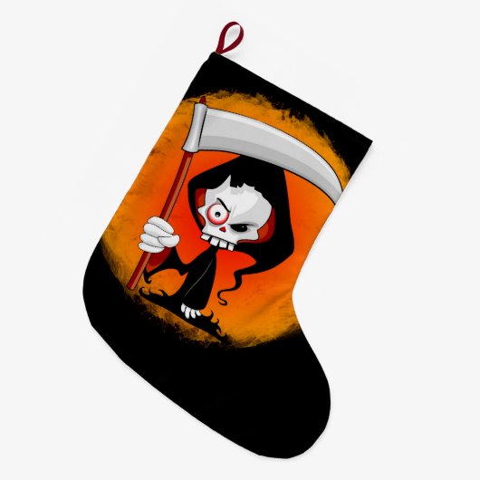 Grim Reaper Cartoon Grote Kerstsok (Voorkant (Hangend))