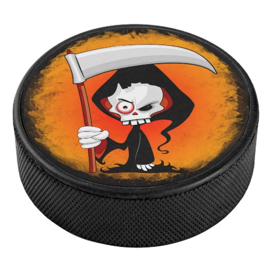 Grim Reaper Cartoon Hockey Puck (3/4)