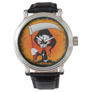 Grim Reaper Cartoon Horloge