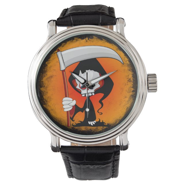 Grim Reaper Cartoon Horloge (Voorkant)