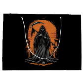 Grim Reaper Cartoon in Sunset Graveyard Groot Cadeauzakje (Achterkant)