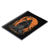 Grim Reaper Cartoon in Sunset Graveyard Notitieboek (Linkerzijde)