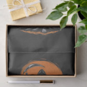 Grim Reaper Cartoon in Sunset Graveyard Tissuepapier (Geschenk)