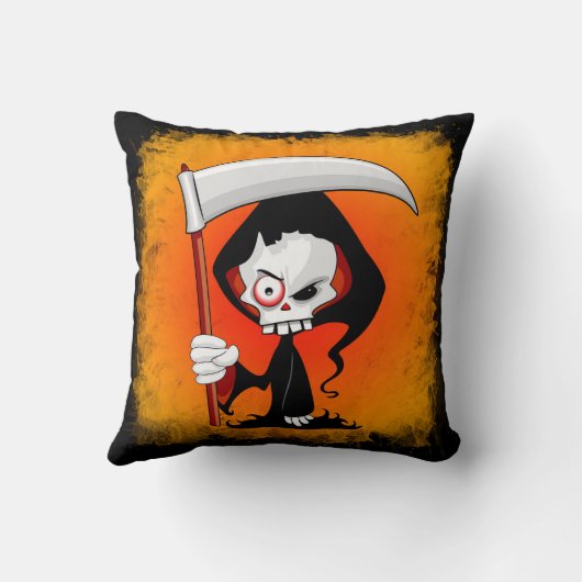 Grim Reaper Cartoon Kussen (Achterkant)