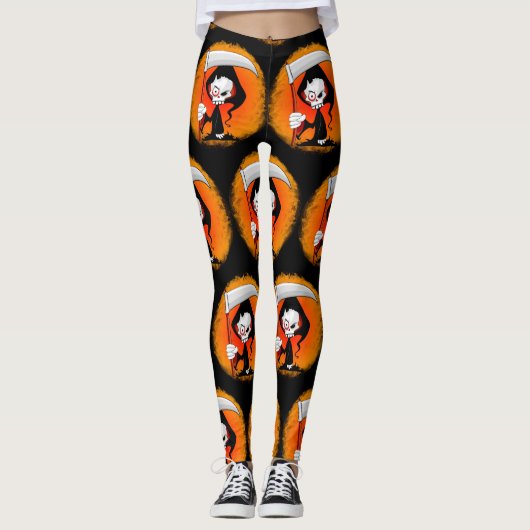 Grim Reaper Cartoon Leggings (Voorkant)