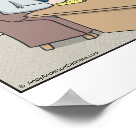 Grim Reaper cartoon op maat Poster (Hoek)