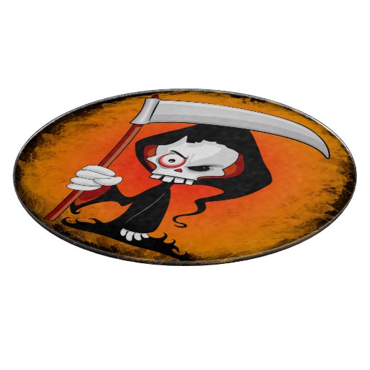 Grim Reaper Cartoon Snijplank (Hoek)