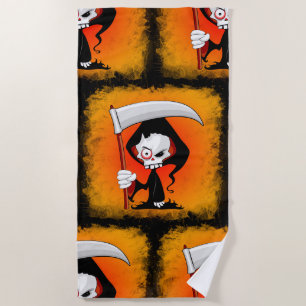Grim Reaper Cartoon Strandlaken