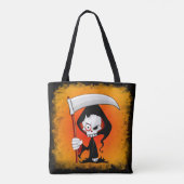Grim Reaper Cartoon Tote Bag (Achterkant)