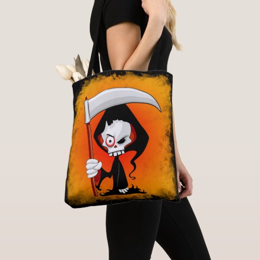 Grim Reaper Cartoon Tote Bag (Dichtbij)