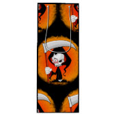 Grim Reaper Cartoon Wijn Cadeautas (Voorkant)