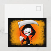 Grim Reaper Creepy Funny Cartoon Briefkaart (Voorkant / Achterkant)
