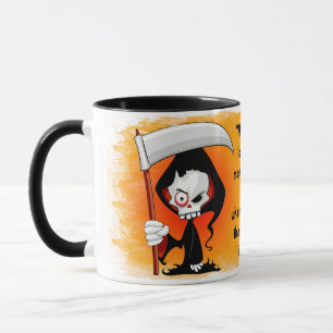 Grim Reaper Creepy Funny Cartoon Mok