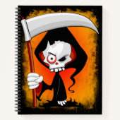 Grim Reaper Creepy Funny Cartoon Notitieboek (Voorkant)
