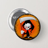 Grim Reaper Creepy Funny Cartoon Ronde Button 5,7 Cm (Voorkant /achterkant)