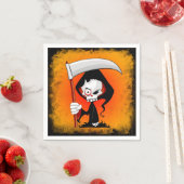 Grim Reaper Creepy Funny Cartoon Servet (Insitu)