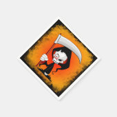 Grim Reaper Creepy Funny Cartoon Servet (Hoek)