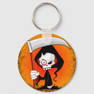Grim Reaper Creepy Funny Cartoon Sleutelhanger