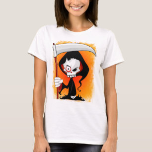 Grim Reaper Creepy Funny Cartoon T-shirt